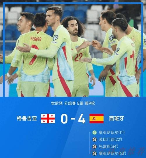 开云官方网站：世预赛-奥亚萨瓦尔2射1传 西班牙4-0格鲁吉亚